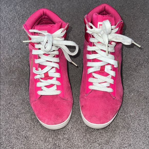 Pink Puma High-Top Sneakers - Picture 3 of 7